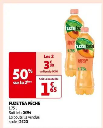 Auchan Supermarché FUZE TEA FUZE TEA PÊCHE offre