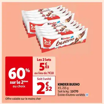 Auchan Supermarché KINDER BUENO KINDER BUENO offre