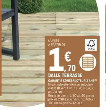 E.Leclerc Jardi DALLE TERRASSE offre