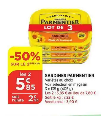 Maximarché Sardines Parmentier offre