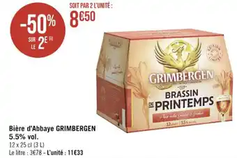 Casino Supermarchés Bière d'Abbaye GRIMBERGEN offre