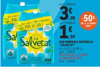 E.Leclerc EAU MINÉRALE NATURELLE "SALVETAT" offre