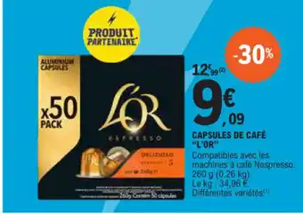 E.Leclerc CAPSULES DE CAFÉ "L'OR" offre