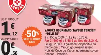 E.Leclerc YAOURT GOURMAND SAVEUR CERISE (3) offre