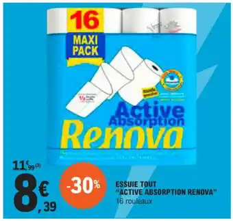 E.Leclerc ESSUIE TOUT "ACTIVE ABSORPTION RENOVA" offre