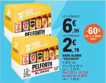 E.Leclerc BIÈRE BLONDE "PELFORTH" 5.80% vol. offre