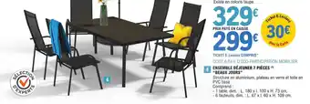 E.Leclerc Jardi ENSEMBLE DÉJEUNER 7 PIÈCES (1) "BEAUX JOURS" offre
