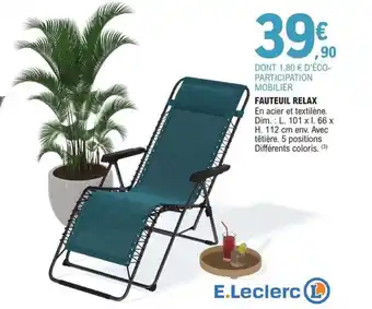 E.Leclerc Jardi FAUTEUIL RELAX offre