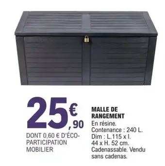 E.Leclerc Jardi MALLE DE RANGEMENT offre