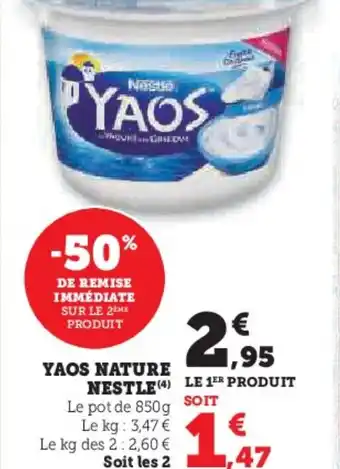 Super U YAOS NATURE NESTLE (4) offre