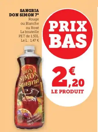Super U SANGRIA DON SIMON 7° offre