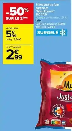 Carrefour Frites surgelées offre