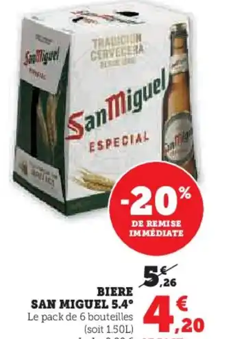 Super U BIERE SAN MIGUEL 5.4° offre