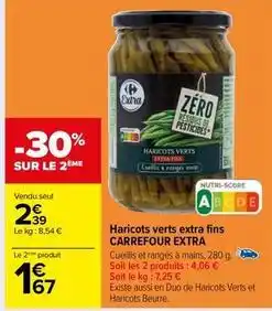 Carrefour Haricots verts offre