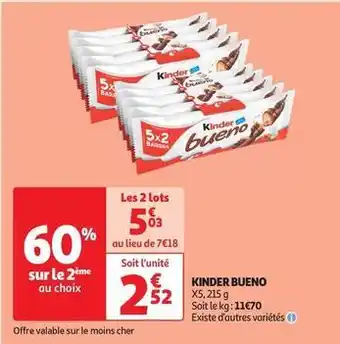 Auchan Supermarché Kinder - bueno offre
