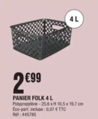 La Foir'Fouille PANIER FOLK 4 L offre