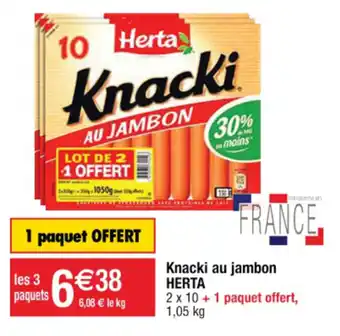 Cora x Carrefour Knacki au jambon herta offre