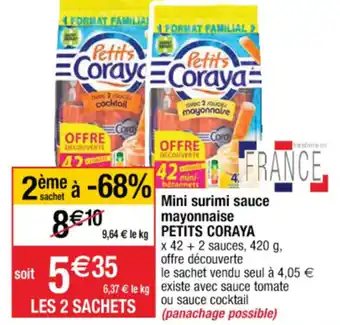 Cora x Carrefour Mini surimi sauce mayonnaise PETITS CORAYA offre