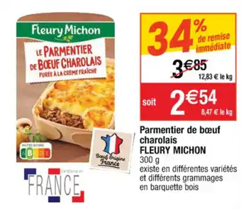 Cora x Carrefour Parmentier de bœuf charolais fleury michon offre