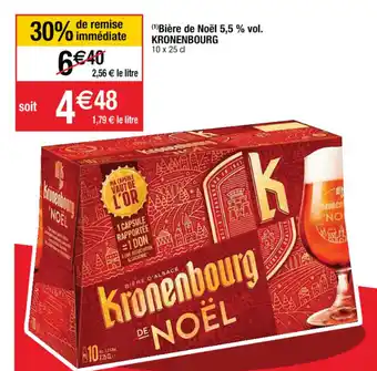 Cora x Carrefour Bière de noël 5,5% vol. kronenbourg offre
