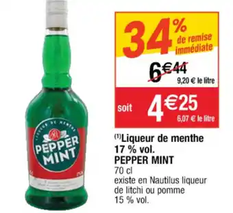 Cora x Carrefour Liqueur de menthe 17% vol. pepper mint offre