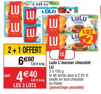 Cora x Carrefour Lulu l'ourson chocolat LU offre