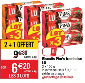 Cora x Carrefour Biscuits pim's framboise LU offre