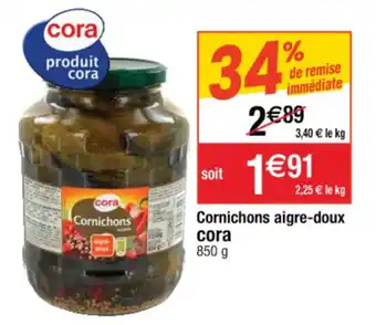 Cornichons aigre-doux cora