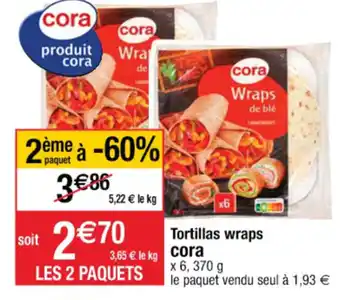 Cora x Carrefour Tortillas wraps cora offre