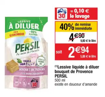 Cora x Carrefour Lessive liquide à diluer bouquet de provence PERSIL offre