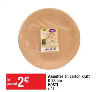 Assiettes en carton kraft