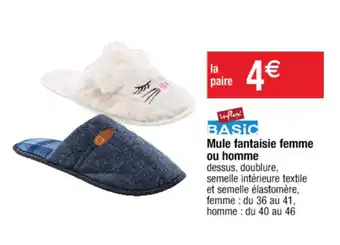 Cora x Carrefour Mule fantaisie femme ou homme offre