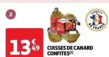 Auchan Delpeyrat - cuisses de canard confites offre