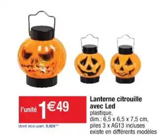 Lanterne citrouille avec led