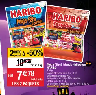 Cora x Carrefour Méga fête & friends halloween HARIBO offre
