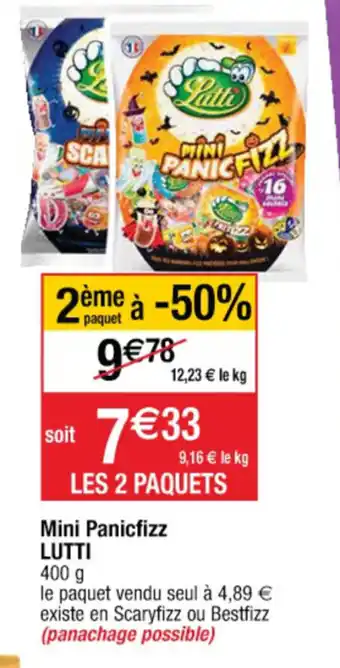 Cora x Carrefour Mini panicfizz LUTTI offre