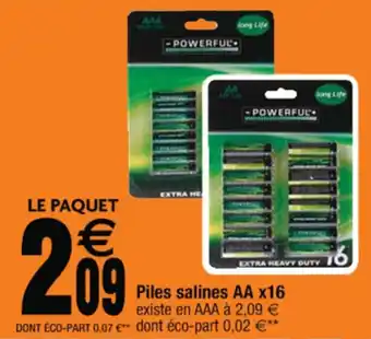 Cora x Carrefour Piles salines AA x16 offre