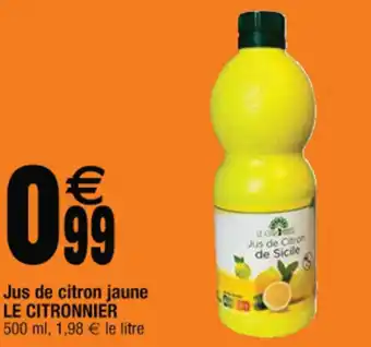 Jus de citron jaune le citronnier