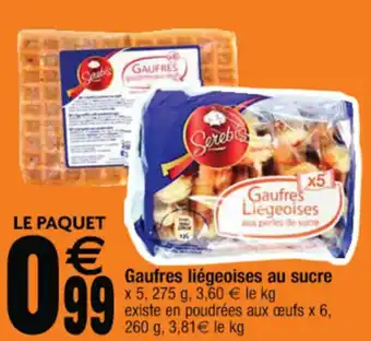 Cora x Carrefour Gaufres liégeoises au sucre offre