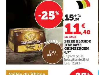Hyper U Biere blonde d'abbaye grimbergen offre