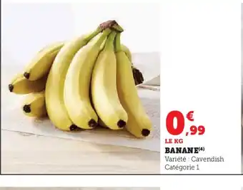 Hyper U LE KG BANANE offre