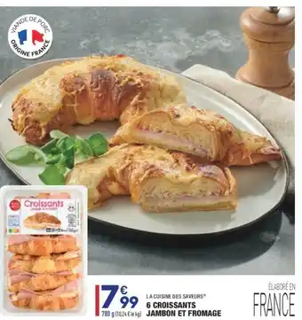6 Croissants jambon et fromage