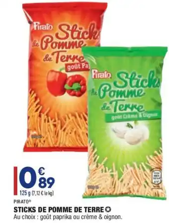 Sticks de pomme de terre
