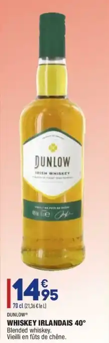 ALDI Whiskey irlandais 40 offre