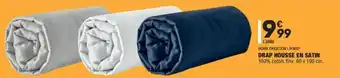 ALDI Drap housse en satin offre