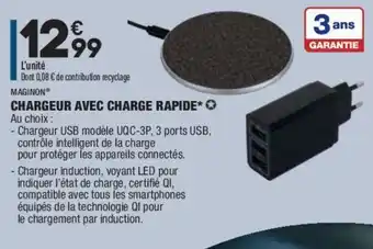Chargeur avec charge rapide