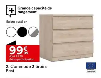 BUT Commode 3 tiroirs Best offre