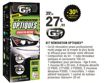 E.Leclerc L'Auto Kit Rénovation Optiques offre