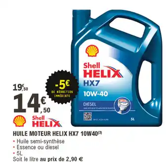 E.Leclerc L'Auto Huile Moteur Helix HX7 10W40 offre