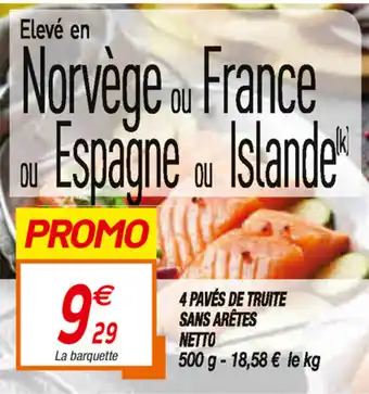 Netto 4 Pavés de Truite Sans Arêtes offre